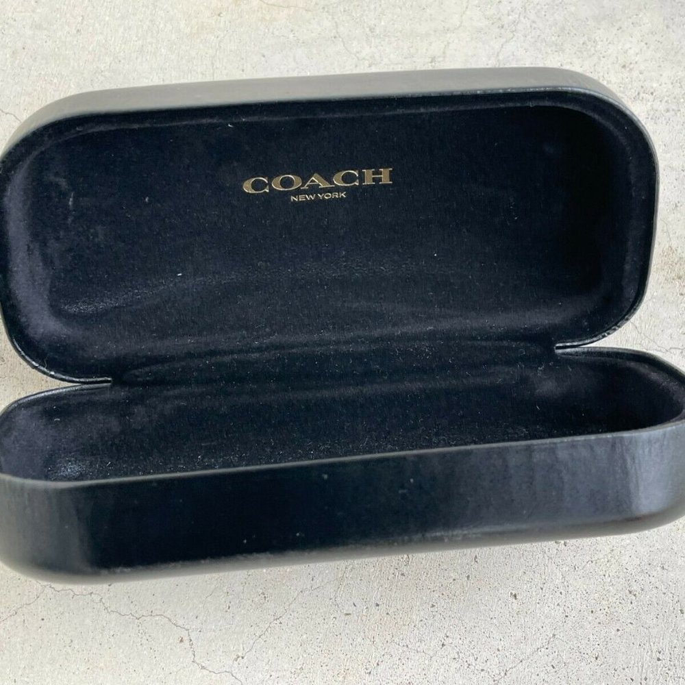 Coach New York Sunglasses Case Black Hard Case Big Case Empty Case Only - Picture 10 of 11